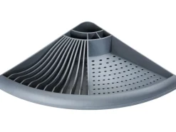 Wenko Abtropfgestelle<Eck-Geschirrabtropfer Grau 9 cm x 50 cm x 35 cm