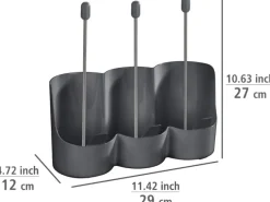 Wenko Küchenhelfer<Flaschenhalter Filia 29 cm x 27 cm x 12,5 cm Schwarz