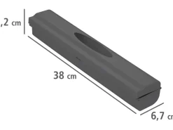 Wenko Folienschneider Perfect-Cutter 38 cm x 5,2 cm x 6,7 cm Anthrazit< Küchenhelfer