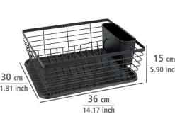 Wenko Geschirrabtropfer Drip Schwarz< Küchenhelfer