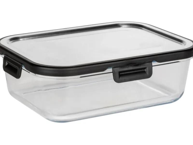 Wenko Vorratsdosen|Vorratsbehälter<Glas Frischhaltedose Steel Black Outdoor Kitchen 1,5 l