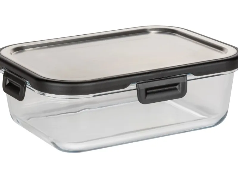 Wenko Vorratsdosen|Vorratsbehälter<Glas Frischhaltedose Steel Black Outdoor Kitchen 1 l