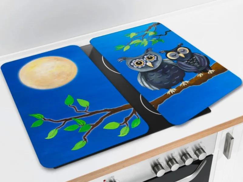 Wenko Herdabdeckplatte Universal 2er Set Eule< Herdabdeckungen|Schneidebretter