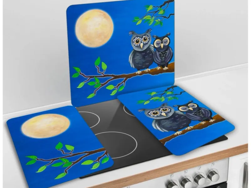 Wenko Herdabdeckplatte Universal 2er Set Eule< Herdabdeckungen|Schneidebretter