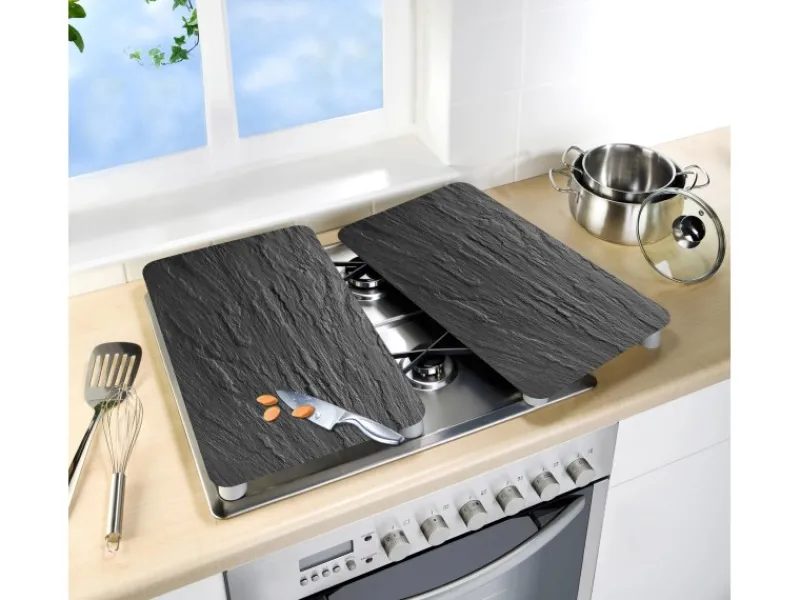 Wenko Herdabdeckungen|Kochfelder<Herdabdeckplatte Universal 2er Set Schiefer