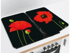 Clearance Wenko Herdabdeckplatten Universal Mohn 2er Set Mehrfarbig