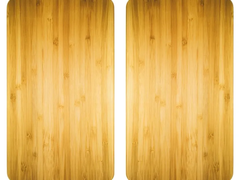 Outlet Wenko Herdabdeckplatten Universal Holz-Optik 2er Set Braun