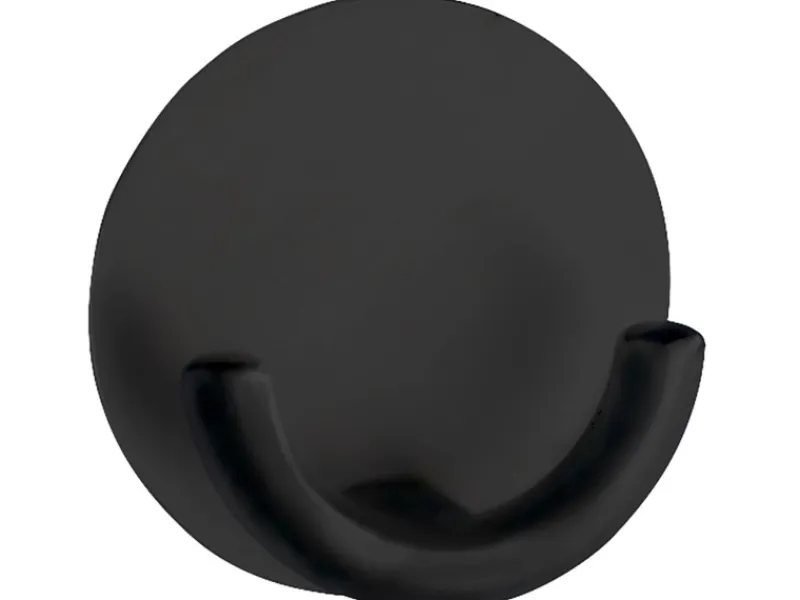 New Wenko Küchen- und Wandhaken Rondo Edelstahl Ø 5,5 cm x 2,5 cm Schwarz