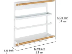 New Wenko Küchenregal Magna Magnetisches Regal zur Befestigung ohne Bohren Weiß