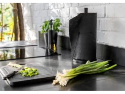 Outlet Wenko Küchenrollenhalter Clayton Pulverbeschichtetes Metall Ø 15 x 33 cm Schwarz