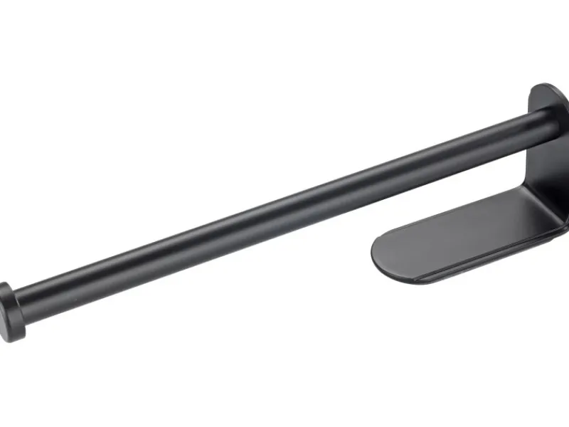 Wenko Küchenrollenhalter Nio Selbstklebend 27,5 cm x 4,5 cm x 7 cm Schwarz< Küchenhelfer