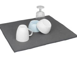 Wenko Pfannen|Küchenhelfer<Mikrofaser Abtropfmatte Miko 47 cm x 40 cm Grau