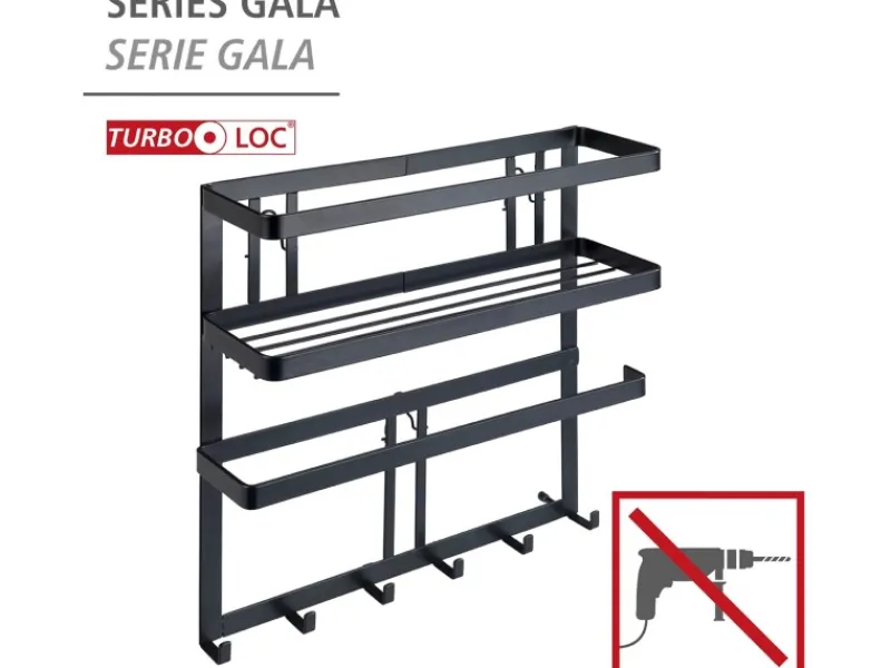 Outlet Wenko Multifunktionsregal Gala inkl. 6 Haken