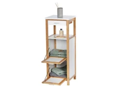 Wenko Regal Finja aus Bambus mit 2 Ablagen 34 x 89 x 30 cm Braun< Küchenregale