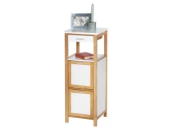 Wenko Regal Finja aus Bambus mit 2 Ablagen 34 x 89 x 30 cm Braun< Küchenregale