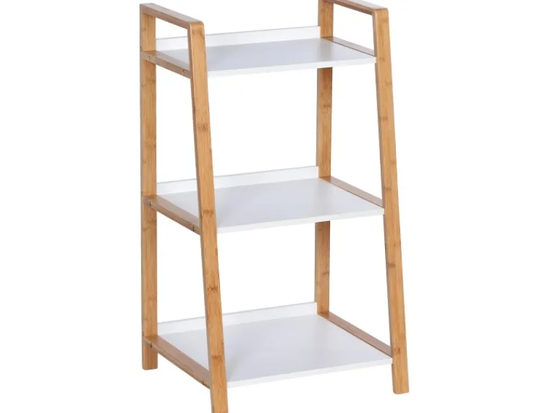 Clearance Wenko Regal Finja Bambus Braun mit 3 Etagen