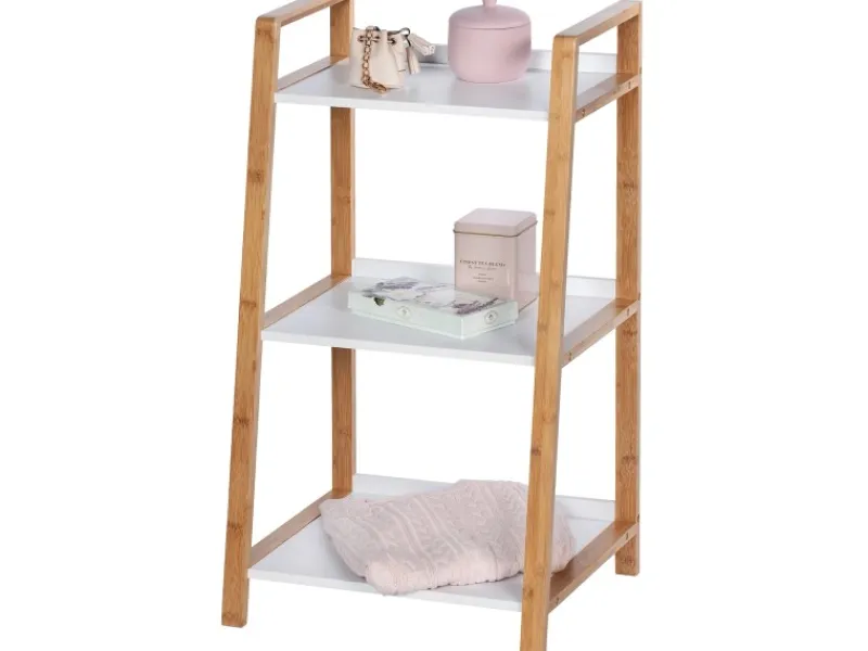 Clearance Wenko Regal Finja Bambus Braun mit 3 Etagen