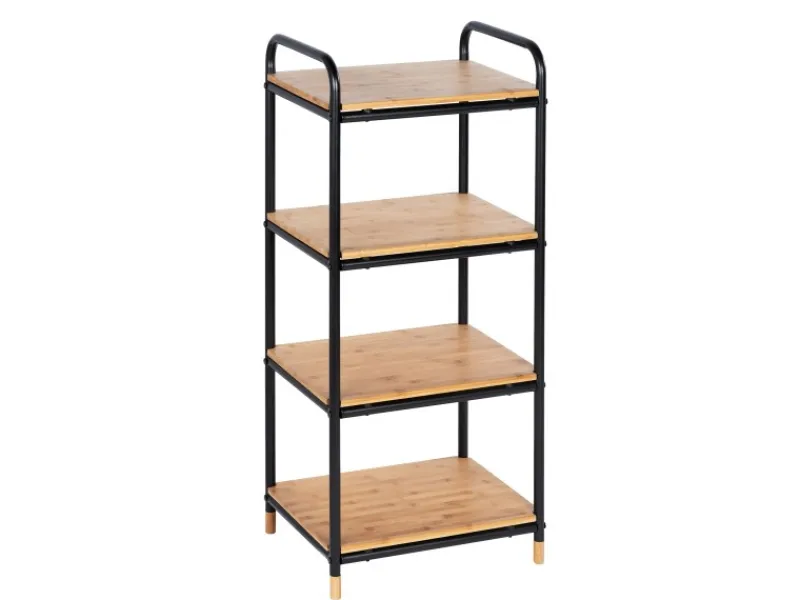 Wenko Küchenregale<Regal Loft Bambus Braun mit 4 Etagen