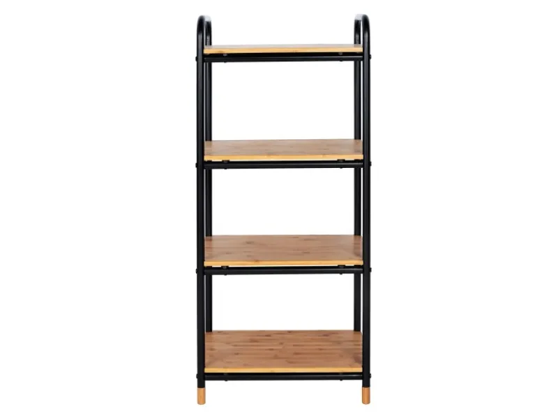 Wenko Küchenregale<Regal Loft Bambus Braun mit 4 Etagen