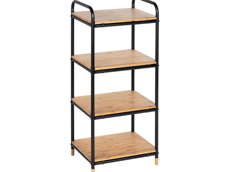 Wenko Küchenregale<Regal Loft Bambus Braun mit 4 Etagen