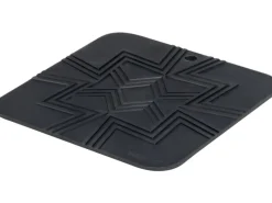 Wenko Pfannen|Küchenhelfer<Silikon-Topfuntersetzer Wesi 16 cm x 16 cm x 0,5 cm Schwarz 2 Stück
