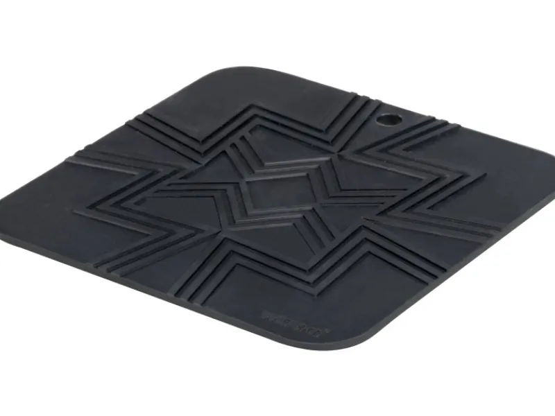 Wenko Pfannen|Küchenhelfer<Silikon-Topfuntersetzer Wesi 16 cm x 16 cm x 0,5 cm Schwarz 2 Stück