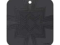 Wenko Pfannen|Küchenhelfer<Silikon-Topfuntersetzer Wesi 16 cm x 16 cm x 0,5 cm Schwarz 2 Stück