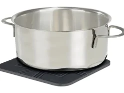 Wenko Pfannen|Küchenhelfer<Silikon-Topfuntersetzer Wesi 16 cm x 16 cm x 0,5 cm Schwarz 2 Stück