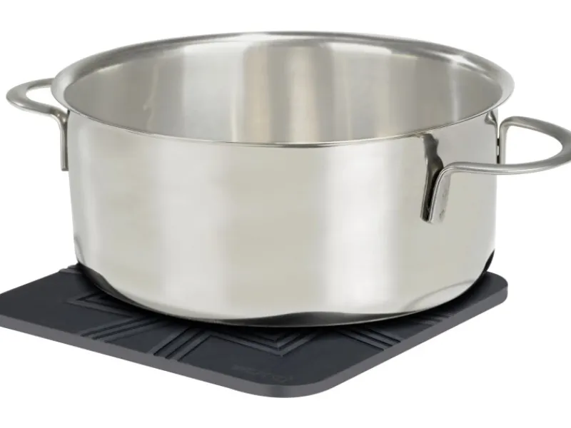 Wenko Pfannen|Küchenhelfer<Silikon-Topfuntersetzer Wesi 16 cm x 16 cm x 0,5 cm Schwarz 2 Stück