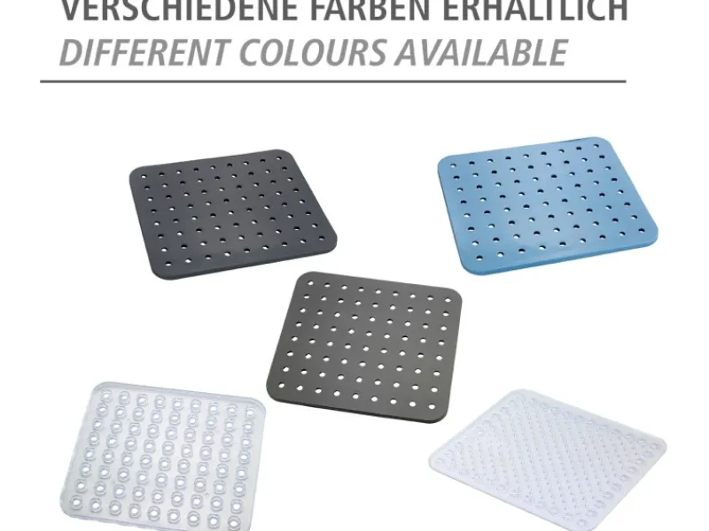 Hot Wenko Spülbeckeneinlage Kristall Eckig 27,5 cm x 1 cm x 31 cm Grau