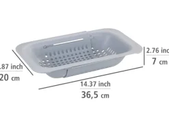 Wenko Spülbecken-Sieb Sivo Ausziehbar 50 cm x 7 cm x 20 cm Grau< Küchenhelfer