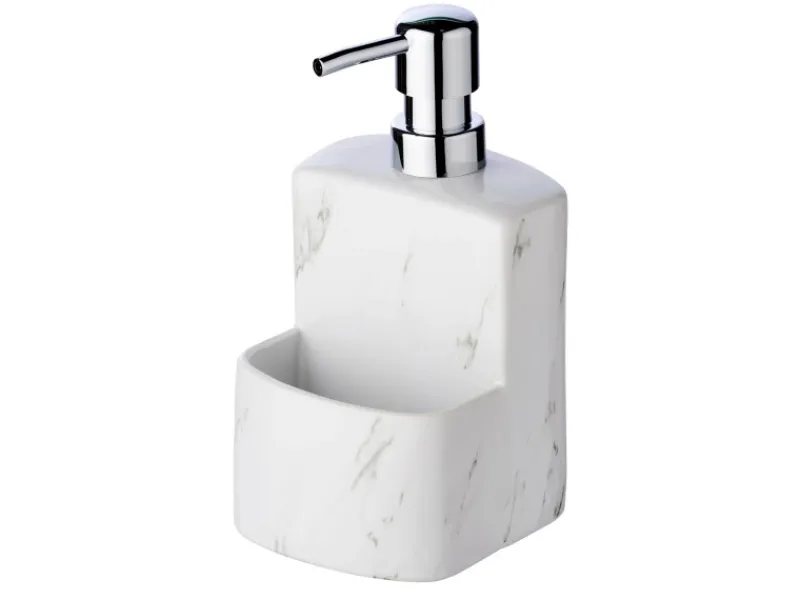 Outlet Wenko Spülmittelspender Festival Marmor Weiß 380 ml