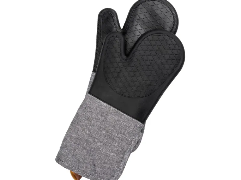 Wenko Topfhandschuhe Ada 2er-Set Silikon-Handflächen Schwarz< Herde