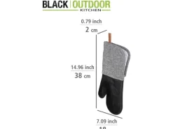 Wenko Topfhandschuhe Ada 2er-Set Silikon-Handflächen Schwarz< Herde