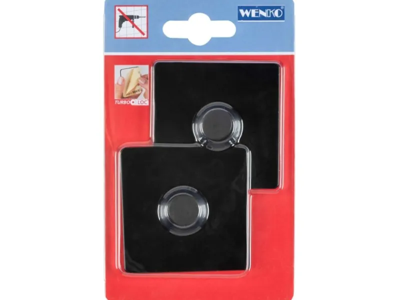 Wenko Turbo-Loc Eckig 2 cm x 6 cm x 6 cm Schwarz< Küchenhelfer