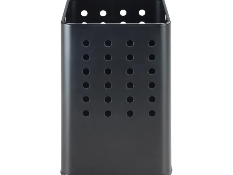 Wenko Küchenhelfer<Utensilienhalter Silio 11,5 cm x 16,5 cm x 11,5 cm Schwarz Matt