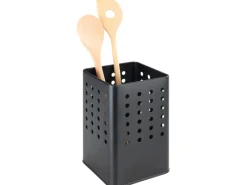 Wenko Küchenhelfer<Utensilienhalter Silio 11,5 cm x 16,5 cm x 11,5 cm Schwarz Matt