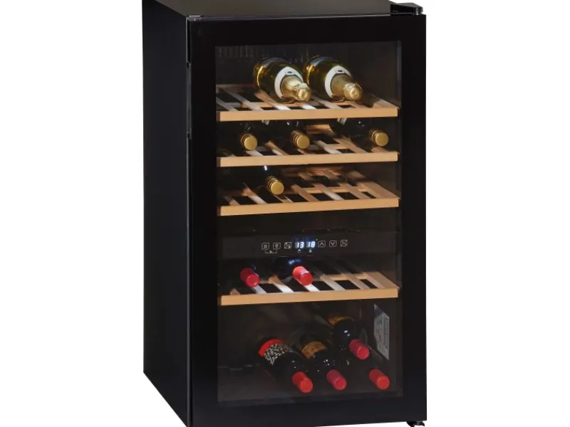 Wolkenstein Weintemperierschrank WTS49DW Schwarz EEK: G< Kühlschränke|Gefrierschränke