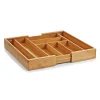 Zeller Besteckkasten Ausziehbar Bambus/HDF 6,5 cm x 35 cm x 43 cm Natur< Küchen-Ordnungssysteme|Besteckkästen