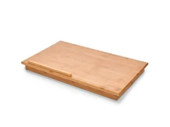 Zeller Küchenhelfer<Betttablett Bambus mit Leseklappe 21,5 cm x 33 cm x 55 cm Natur