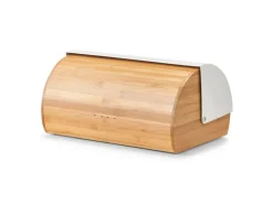 Zeller Küchenhelfer<Brotkasten Bambus/Metall 19 cm x 27 cm x 39 cm