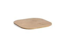 Best Zeller Brotkasten Metall mit Bambusdeckel 14,5 cm x 26,5 cm x 26,5 cm Weiß