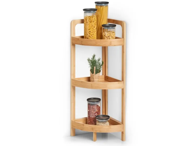 Zeller Eckregal Bambus 85 cm x 29 cm x 29 cm< Küchenregale