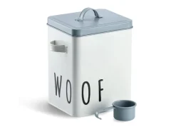 Zeller Futterdose Woof Metall 23,4 cm x 16,2 cm x 25,8 cm Weiß< Vorratsdosen