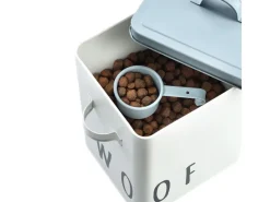 Zeller Futterdose Woof Metall 23,4 cm x 16,2 cm x 25,8 cm Weiß< Vorratsdosen