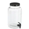 Zeller Getränkespender Glas/Metall 3,9 l Transparent-Schwarz< Geschirr