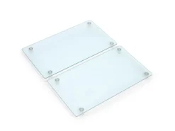 Zeller Schneidebretter|Kochfelder<Glasschneideplatten-Set 2-teilig Transparent