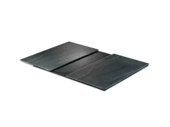 Zeller Schneidebretter|Küchenhelfer<Herdabdeck-/Schneideplatten-Set Schiefer-Optik 2-teilig Anthrazit