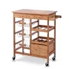 Zeller Servierwagen<Küchenrollwagen Bambus 66 cm x 36 cm x 84 cm Natur