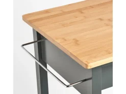 Sale Zeller Küchenrollwagen MDF/Bambus 93 cm x 40 cm x 58 cm Anthrazit
